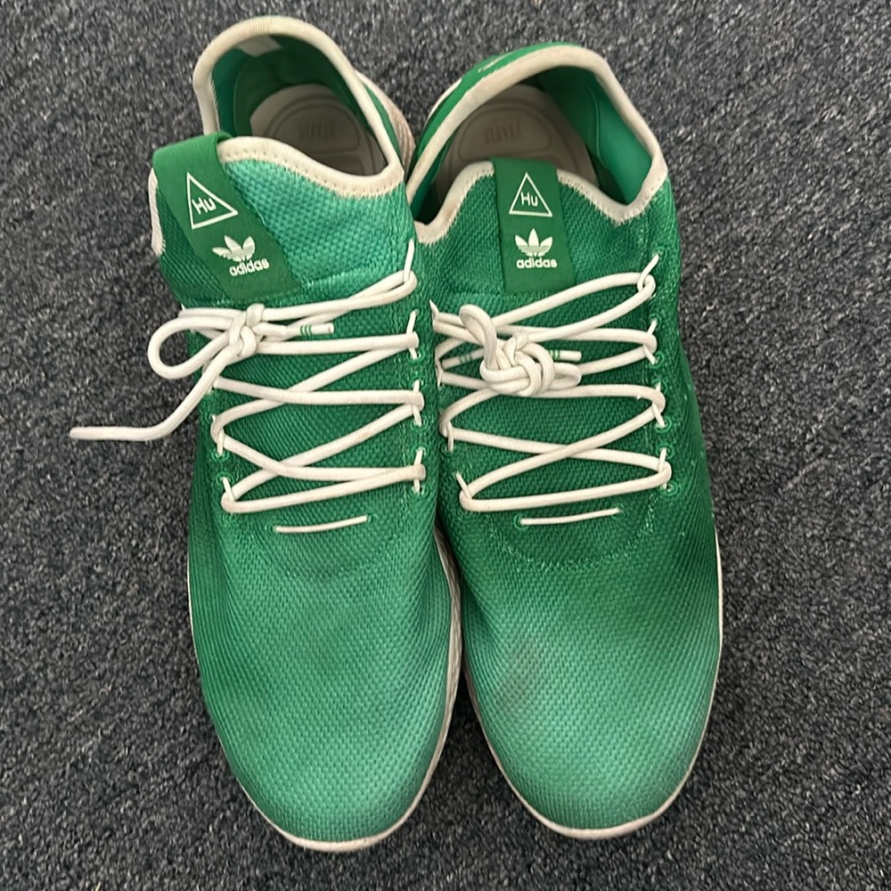 Size 15 Pharrell Williams Hu Holi Green Shoes - Used